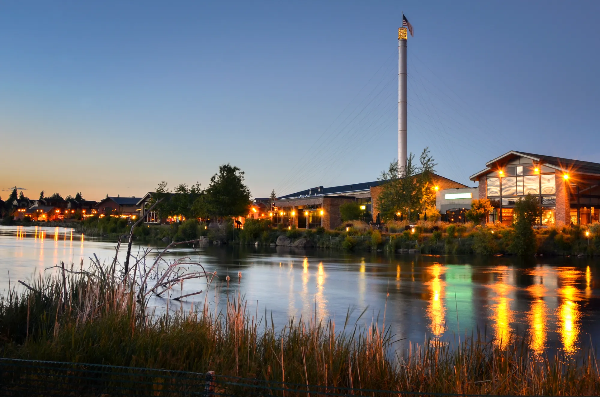 Downtown Bend evening street